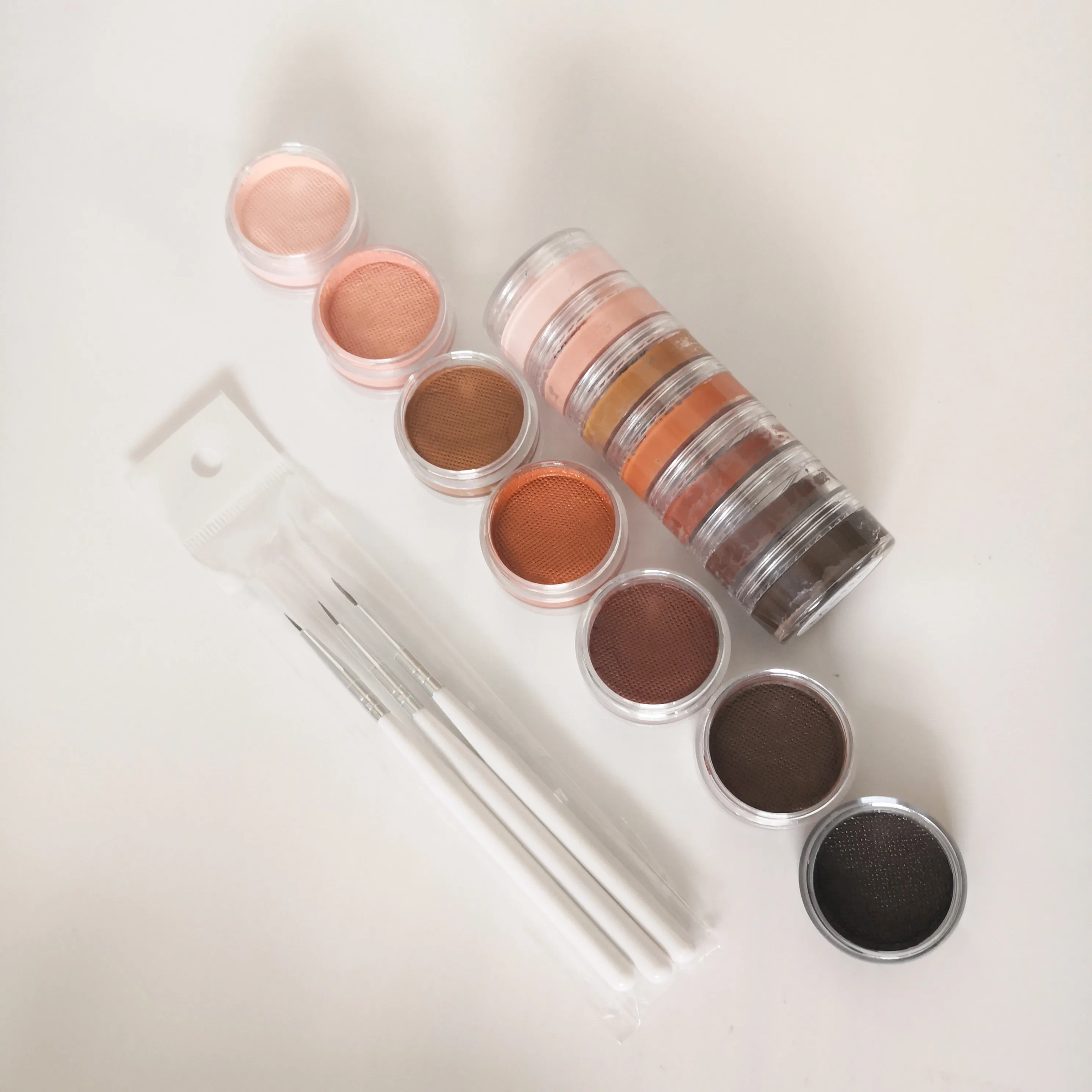 10g Face Paint Water-Based Eyeliner Split Rainbow Cake Tower Body Painting Supplies Washable Dual Colors Activated Eyeliner 5