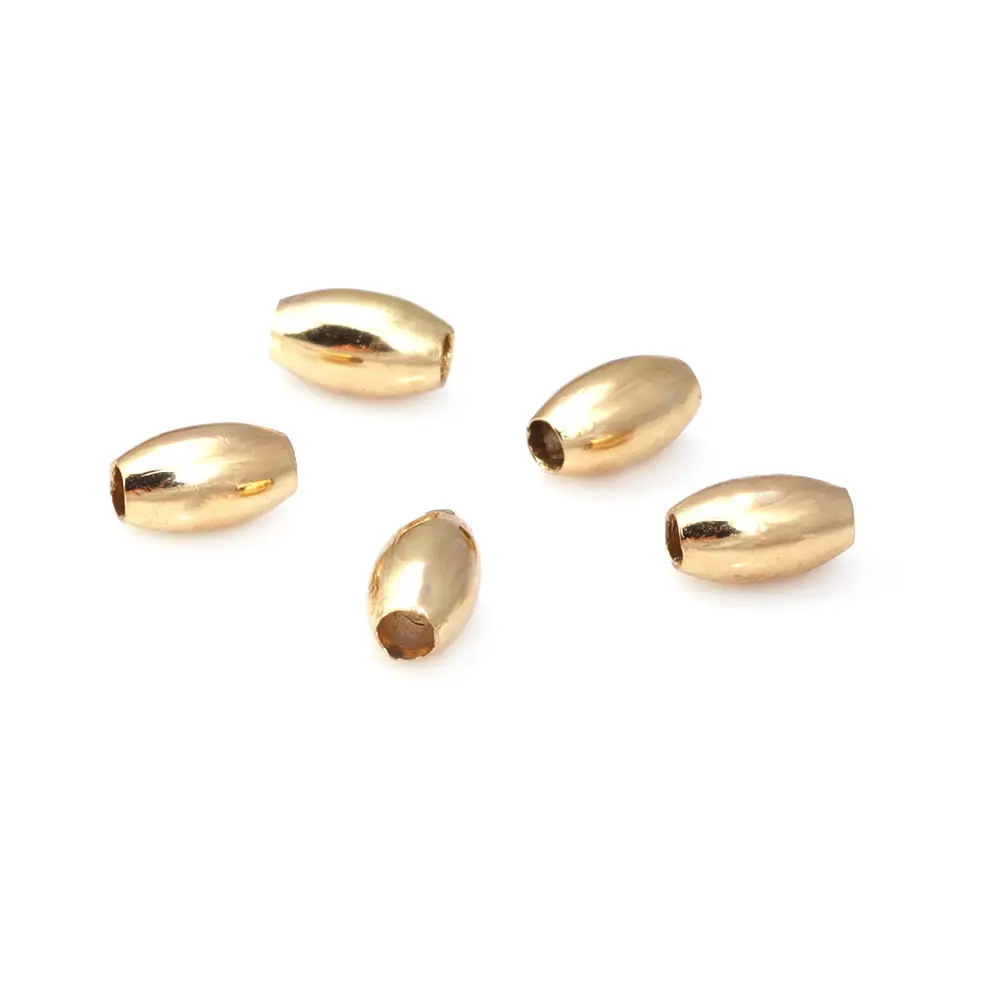 Cuentas de Brass Doradas de 18K Diseño Ovalado Cilíndrico Suministros para Hacer Joyería DIY - details 34