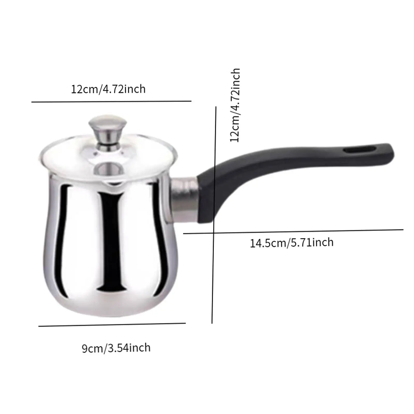 Coffee Pot Butter Melting Pan for Induction Cooktops with Handle Tea Brewing Pot for Travel Office Home Kitchen Restaurant Coffee Pot Butter Melting Pan for Induction Cooktops with Handle Tea Brewing Pot for Travel Office Home Kitchen Restaurant