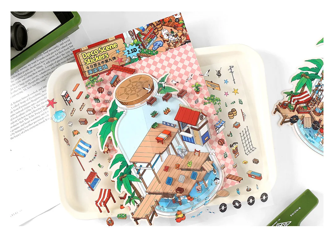 Kawaii Tiefsee Home 3D DIY Landschaft Aufkleber Tasche Hütte Szene Stapeln Einfügen Festival Geburtstagsgeschenk für Kind Kind ﻿ ﻿ – Detail 14