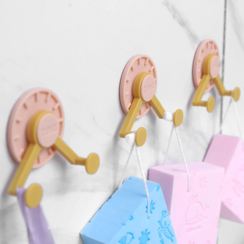 

2pcs Self-adhesive Hook Creative Hooks Wall-mounted Rotatable Storage Rack Bag Clothes Holders Jewelry Key Hook