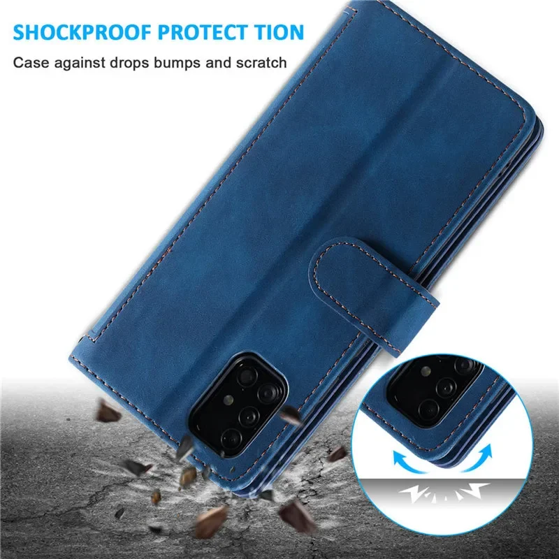 For Samsung A52S A71 A51 A32 A12 5G Zipper Wallet Leather Case For Samsung Galaxy A52 Case A22 A 70 50 30 S A21S A31 A41 Cover
