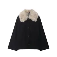 Women Fur Collar Jacket 2026 New Autumn Winter Fashion Long Sleeve Button Coat  Female High Street Outerwear New Jackets ﻿ 6