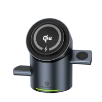 New Truly Qi2 3In1 15W Magnetic Touch Button Wireless Charger for Iphone Android IOS Phones Smart Watches Fast Charging Station - Image 6