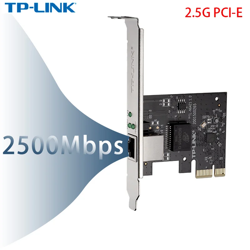 Tp-link Pci Rj45 2.5 Gigabit Pci Express Adaptador de Placa de Rede Wake em Lan 2500mbps 2.5gbps 2.5g Pci-e Tl-ng421