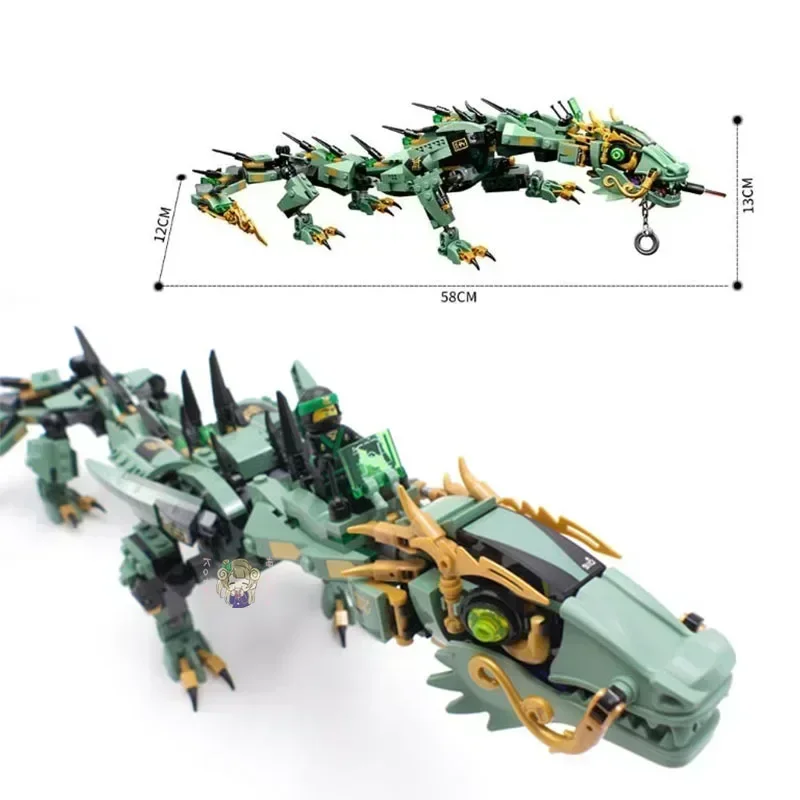 Moc Mecha Dragon Building Blocks Fit 70612 Giocattoli Per Bambini Green Mech Dragon Bricks Regalo Per Ragazzi