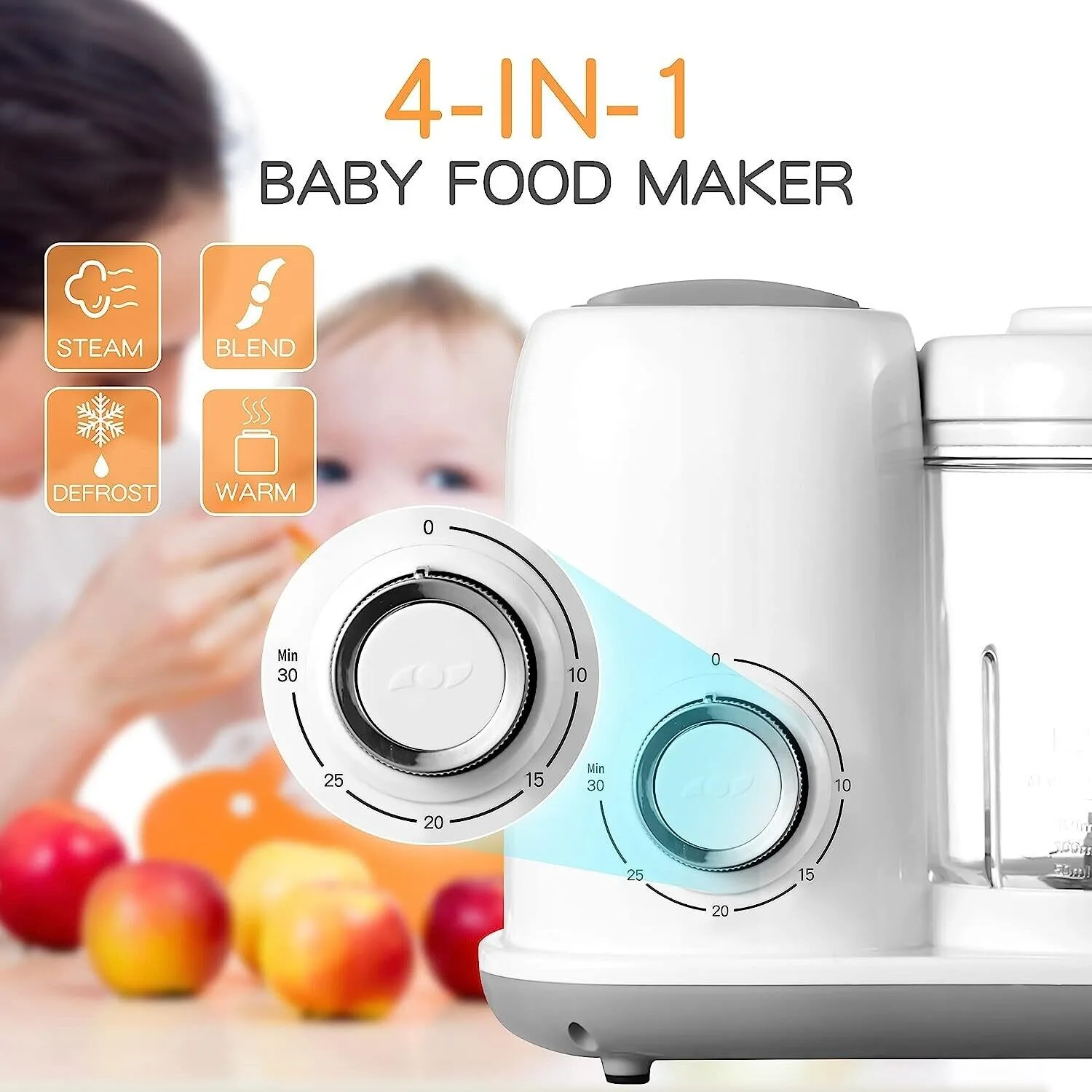 TopStrong Multifunctional White with 400ML Bowl Baby Food Maker Food Processor BFM001 2