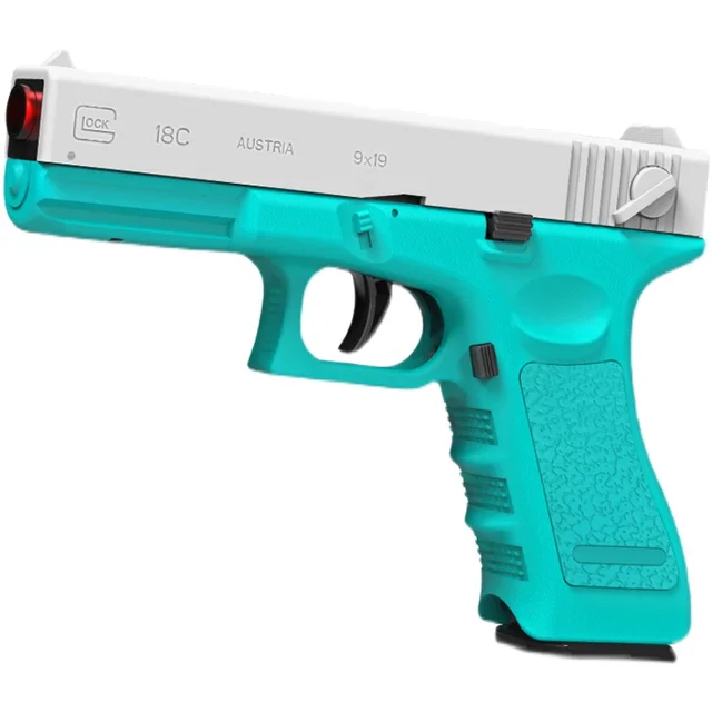 Shell Ejection Glock Pistol Handgun Toy Gun Blaster with Extra Magazine Continuous Shooting Model Launcher For Adults Boys CS 6