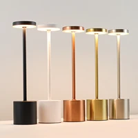 Simple LED Rechargeable Touch Metal Table Lamp Three Colors Bedside Creative Ambient Light Bar Outdoor Decoration Night Light 1