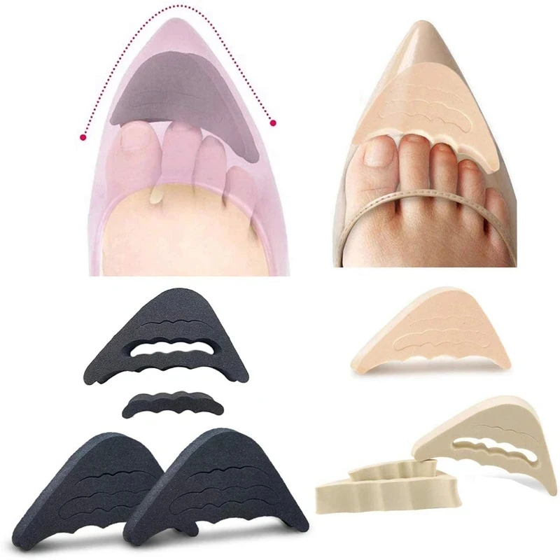 발가락 패드 부드러운 반깔창 재사용 가능한 발가락 스펀지 충전재 신발용 조절 가능 너무 큰 발 지지대 패드 유니섹스 신발 깔창