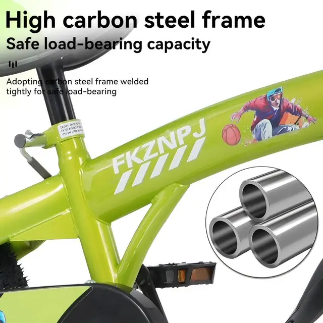 Ye FKZNPJ 16-inch Sporty Kids Bike with Training Wheels & Stand, Adjustable Saddle, Suitable for 4 - 8 Year Old Boys & Girls, Height 41 - 53 Inches, Available in Various Colors