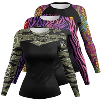 Cody Lundin Women Fightwear Long Sleeve No-Gi  Jiu Jitsu Rash Guard BJJ Rashguard Compression Sports T-Shirts Casual Blouse 2