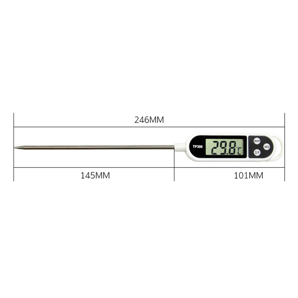 TP300 Food Thermometer LCD Digital Display Electronic Cooking Food Kitchen BBQ Probe Measuring Tool High Accuracy Kitchen Tools
