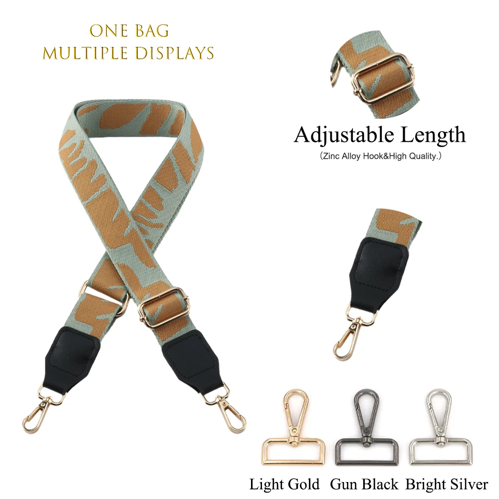 

Shoulder Bag Strap Colorful Fabric Straps Adjustable Replaceable New Shoulder Expansion Band Handles For Making Handbag Bag Belt