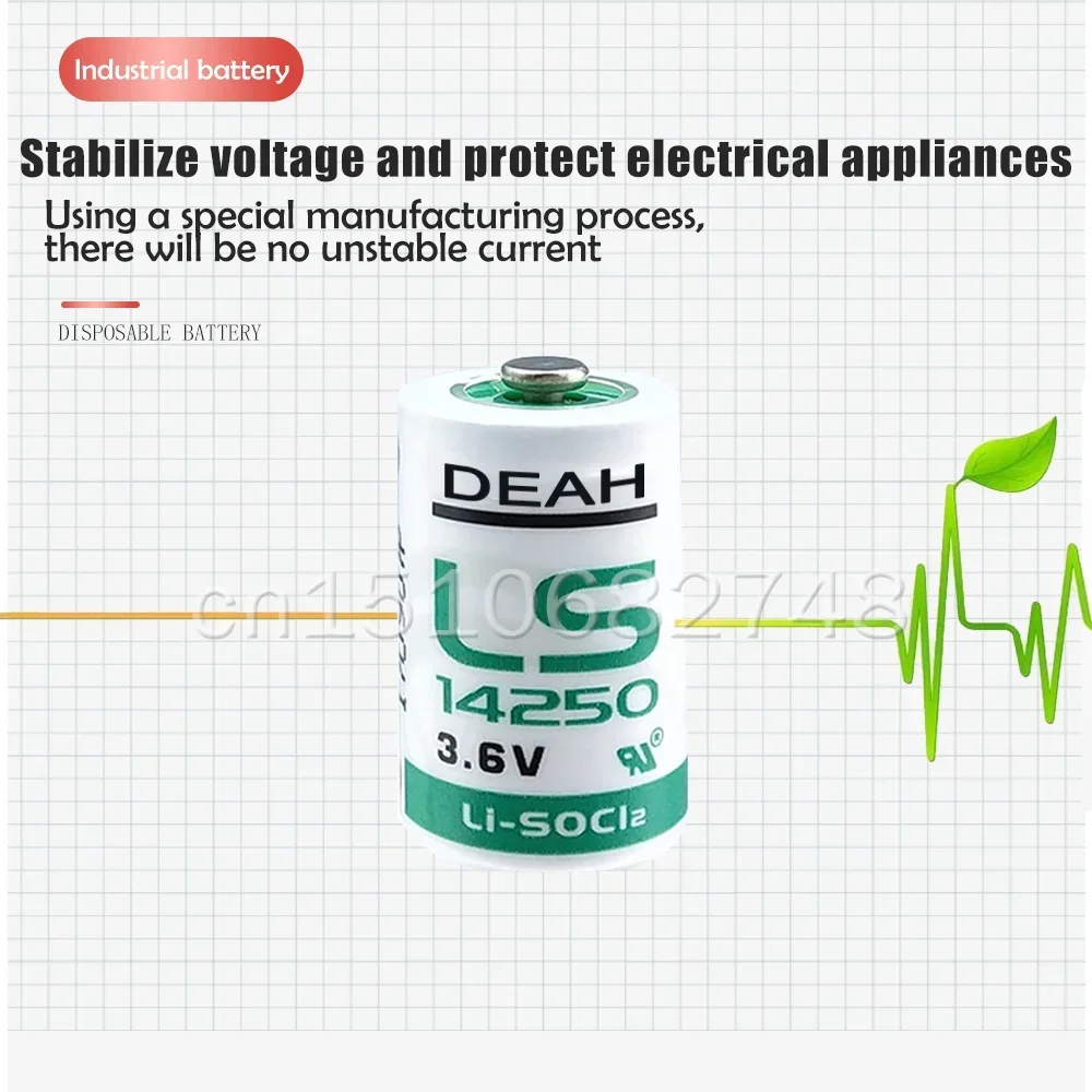 3.6V 14250 LS14250 1/2AA TL-5902 Lithium Battery For PLC Electricity Water Gas Meter Real Time Clock Dry Primary Battery 4PCS lithium battery