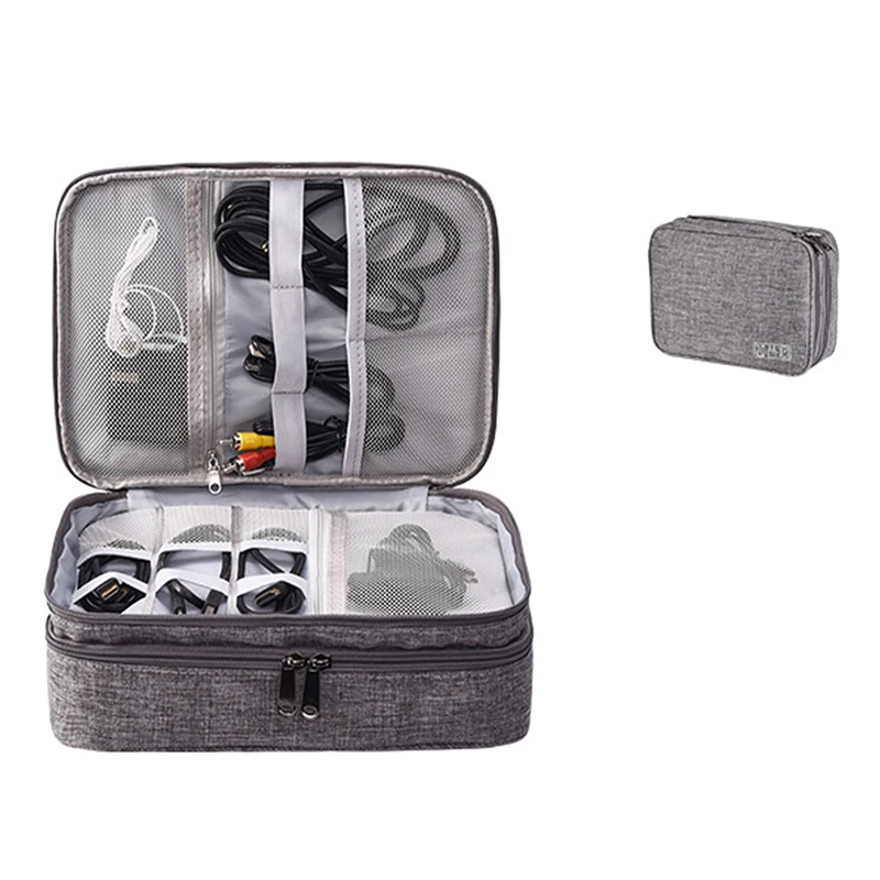 Cable Organizer Bag Travel Electronic Accessories Carrying Case for