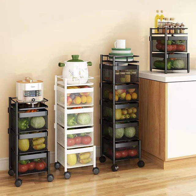 Kitchen Storage Rack Vegetables  Fruit Vegetable Storage Rack - Folding  Storage Rack - Aliexpress