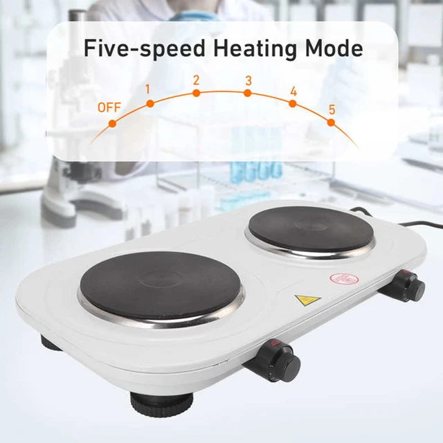 Double Electric Burner Cooktop with Adjustable Temperature - Model