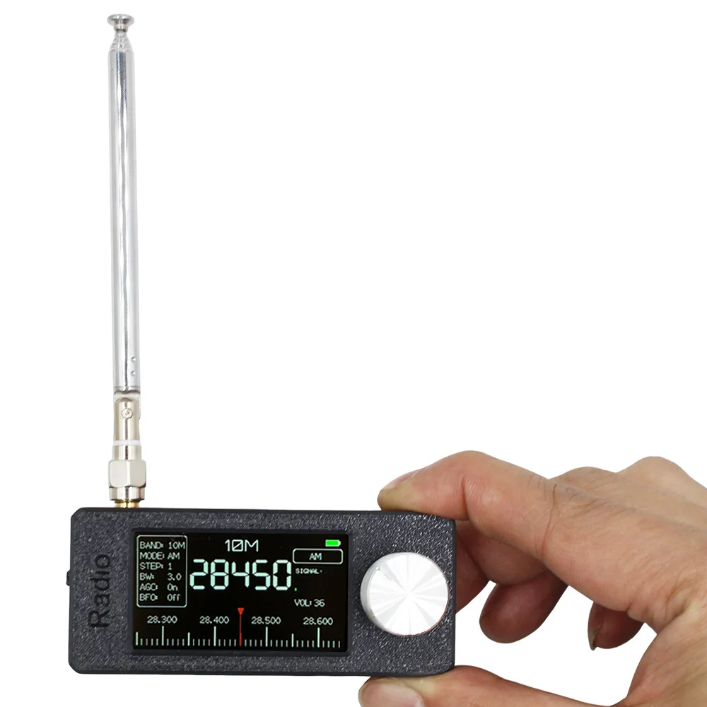 SI4732 OLED 0.5-108 MHz LSB USB AM FM 포켓 미니 휴대용 라디오 수신기 + 안테나