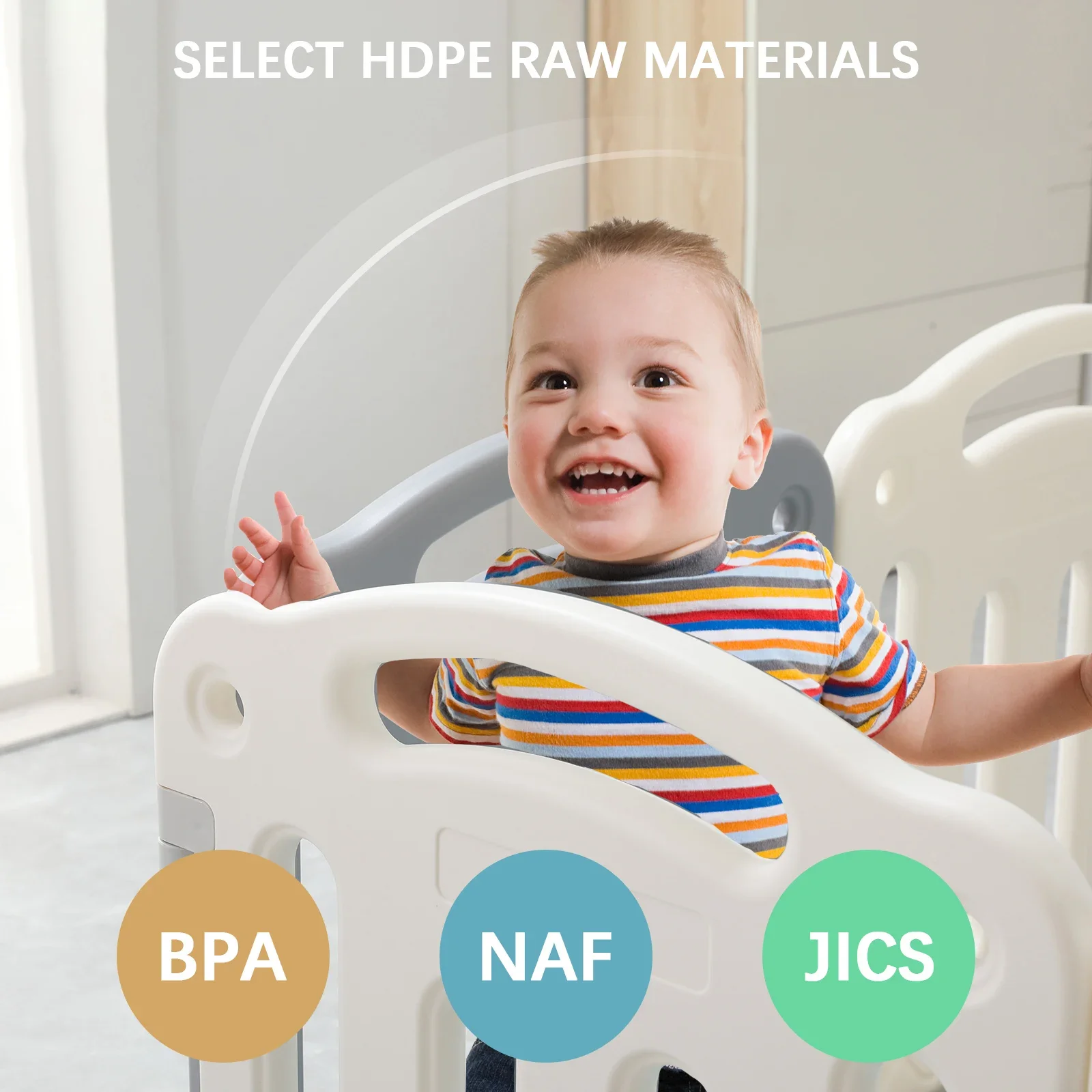 Baby Plastic Fold Playpen Easy To Carry Rectangle Shape Stable Sturdy Folding Kids Fence for Indoor Use