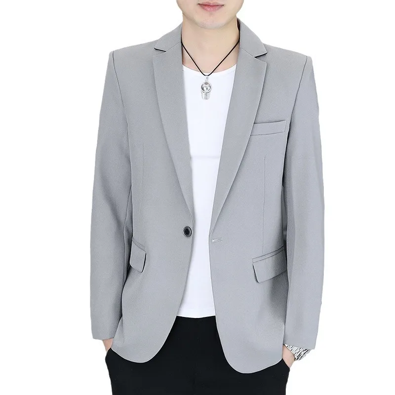 

Весна 2024, мужской однотонный приталенный Блейзер, Молодежный модный красивый блейзер