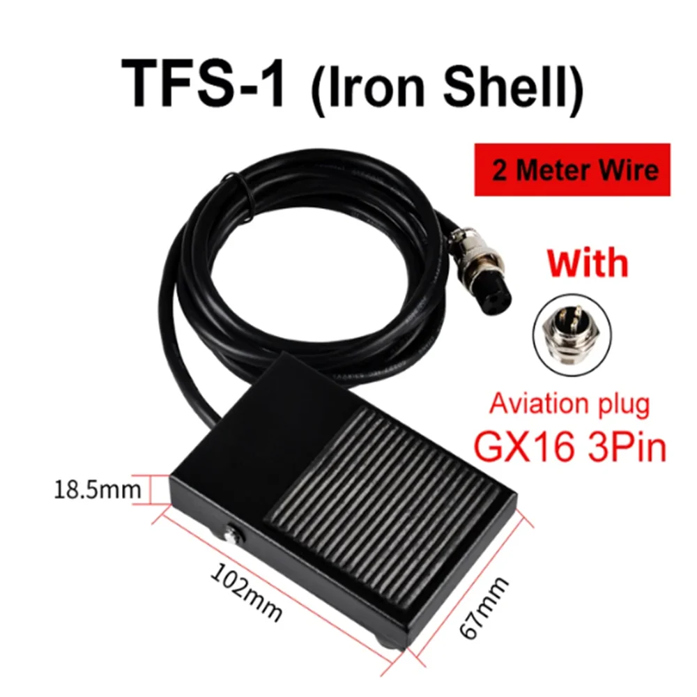2/3Pin Momentary Welding Positioner Foot Pedal Switch Welding Machine Power Controller Electric Metal TFS Nonslip