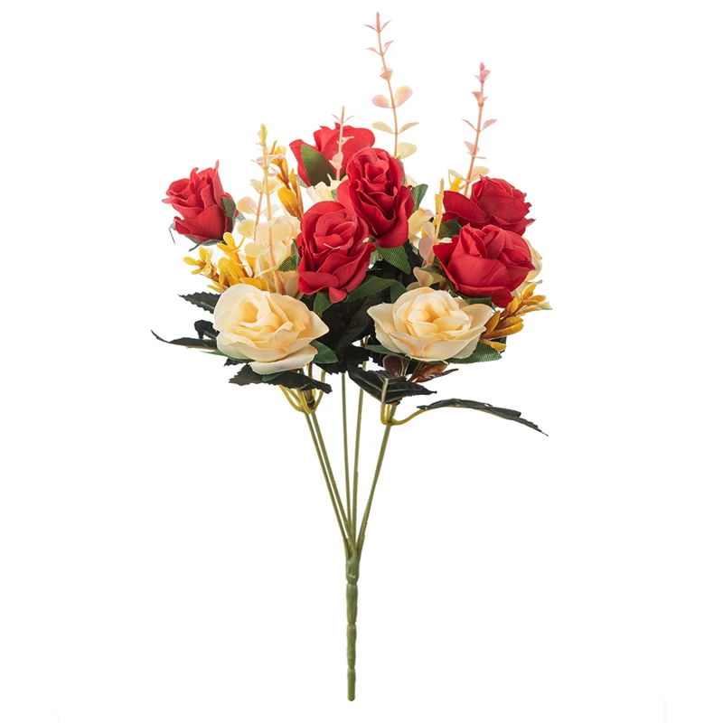 Mazzo Di 12 Rose Finte In Seta FUBESK Per Bouquet E Centrotavola: Fiori Finti Eleganti Per Matrimonio E Casa