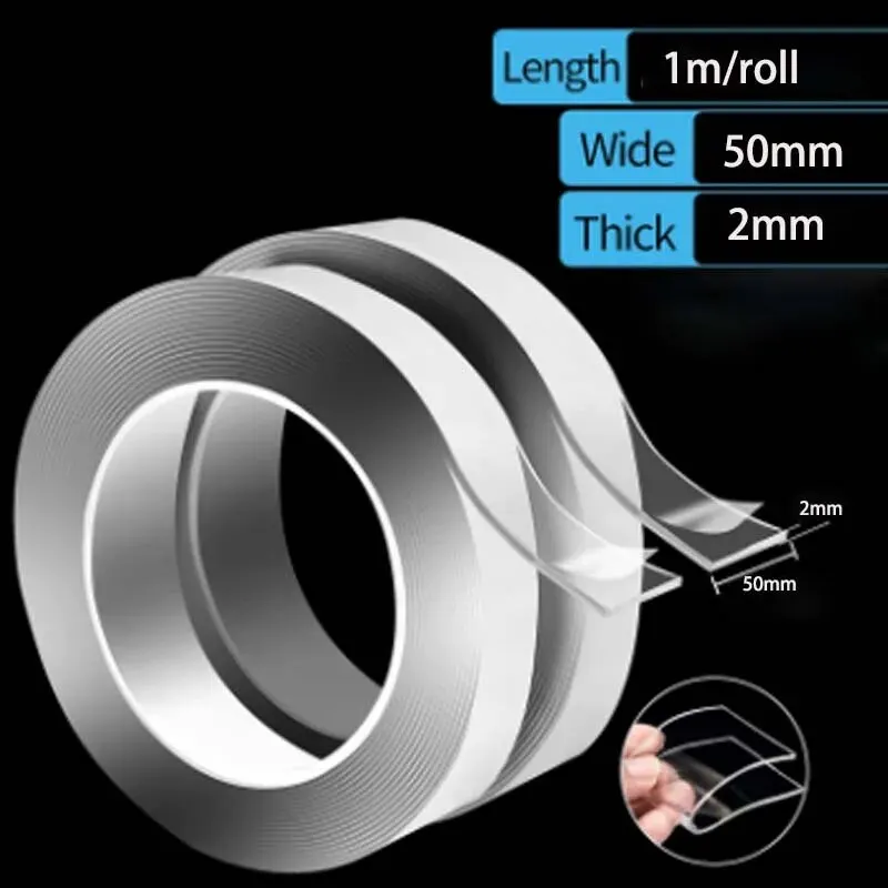 Double Sided Tape Nano Double-sided Non-trace High Viscosity Transparent Strong Fixed Wall Universal