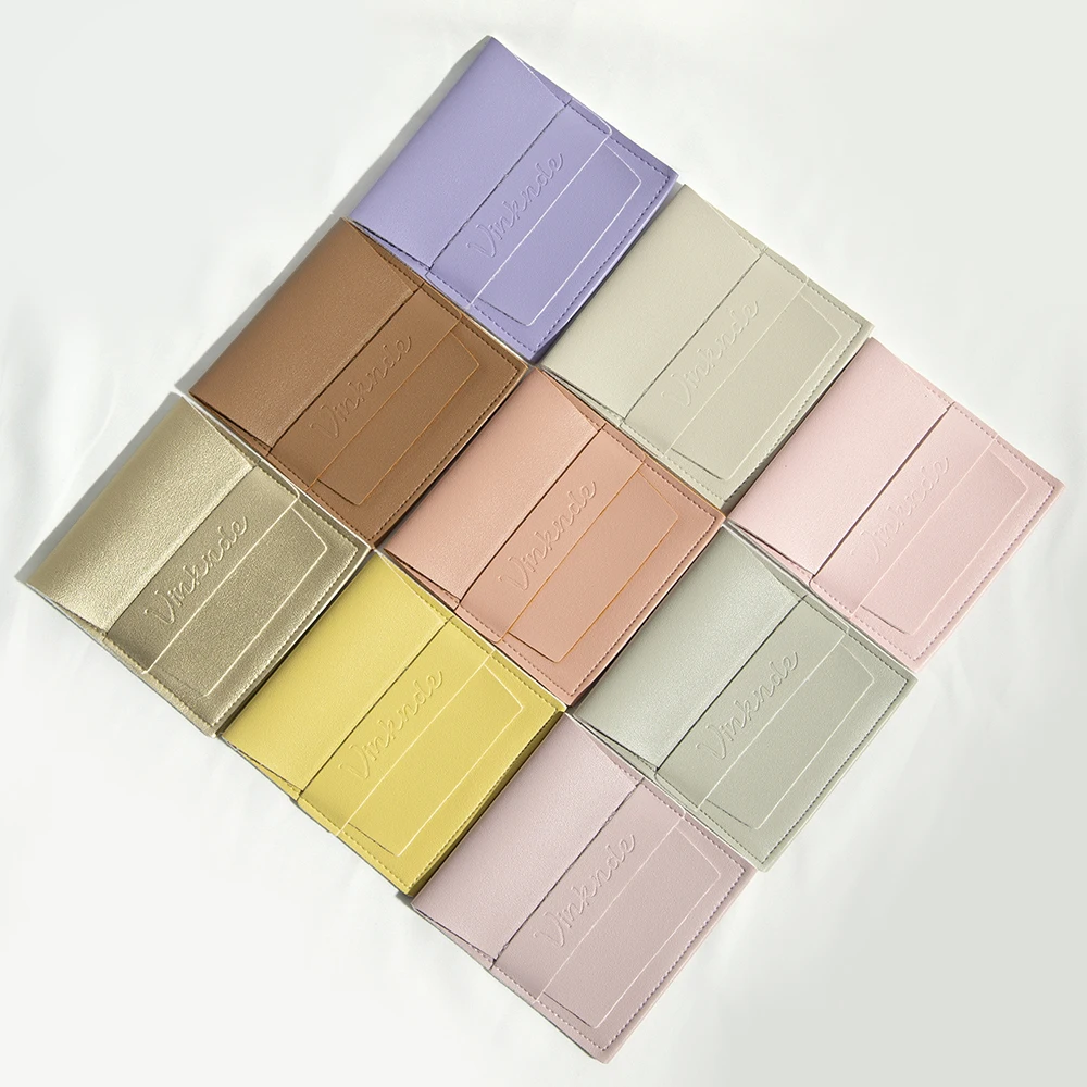 100Pcs/Lot 8x8cm Jewelry Bag PU Leather Pouch for Ring Earrings Necklace Pendant Wedding Favors Gift Organizer Can Custom Logo