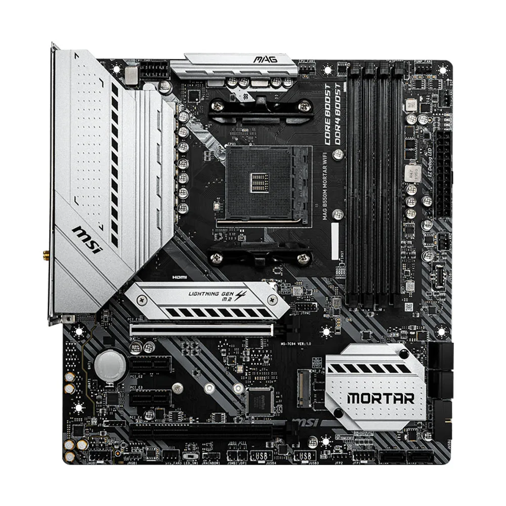 Nuovo Msi Mag B550M Mortaio Wifi Micro-Atx Amd B550 B550M Ddr4 4400(Oc) Mhz M.2 Sata3 Usb3.2 128G Miglior Supporto Presa Cpu R9 Am4