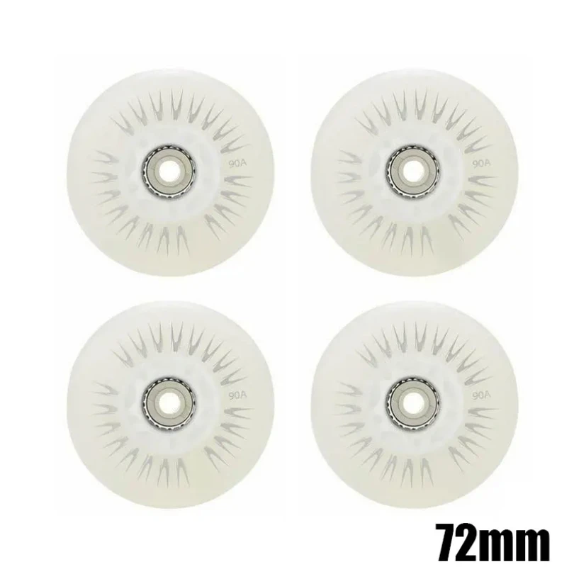 1PCS Flash Inline Skate Wheels 90A LED Lighting Skating Wheels 80mm 76mm 72mm Free Skate Slalom Roller Skating Shoes