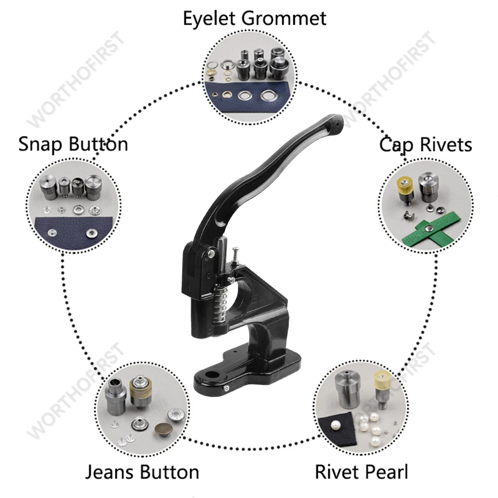 5mm/14mm Stainless Steel Eyelets Grommet With Multifunctional Hand Press Tool Round Rings For Paper Fabric Leather Crafts Eyelet Grommet Ring Kit Eyelet Grommet Ring Grommet Eyelet Kit