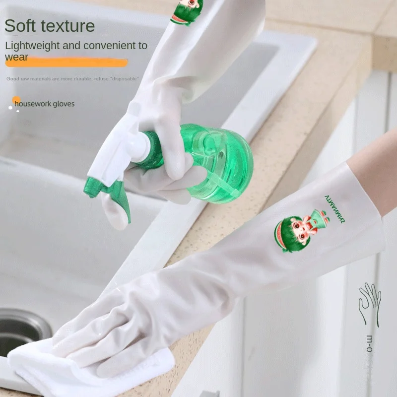 Premium Food Grade Nitrile Gloves for Adults and Kids - Cartoon Design for Kitchen and Household Cleaning 3