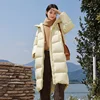 Semir Down Jacket Women Long Warm 2023 Winter New Loose Waterproof Hooded Jacket 6