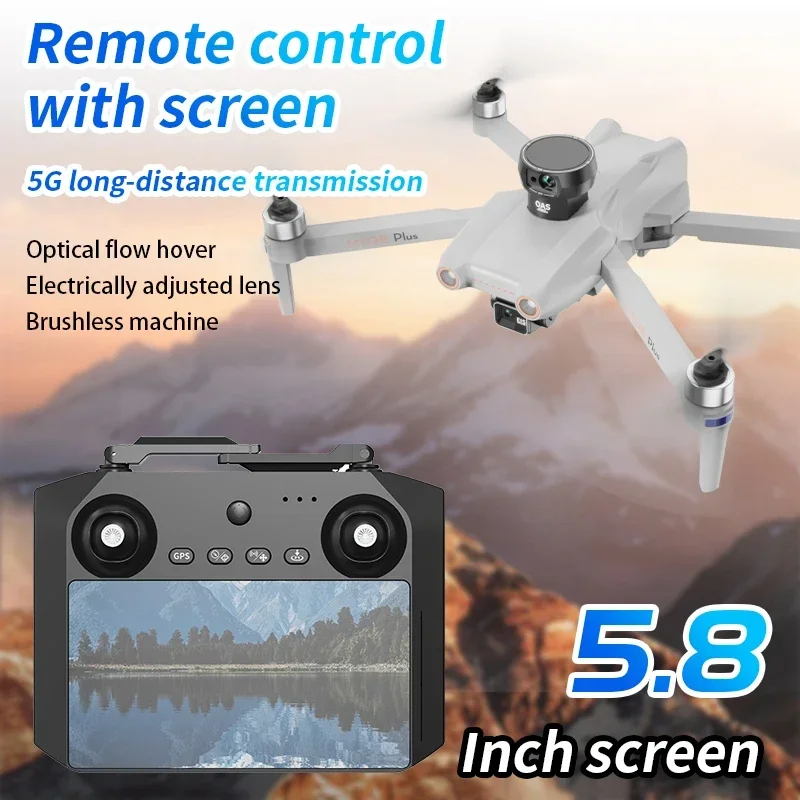 Nuovo M108 Plus GPS Brushless Drone Professionale Con Touch Screen 3-Axis Gimbal Evitamento Ostacoli 5G FPV RC Quadcopter Dron Giocattolo - immagine 2