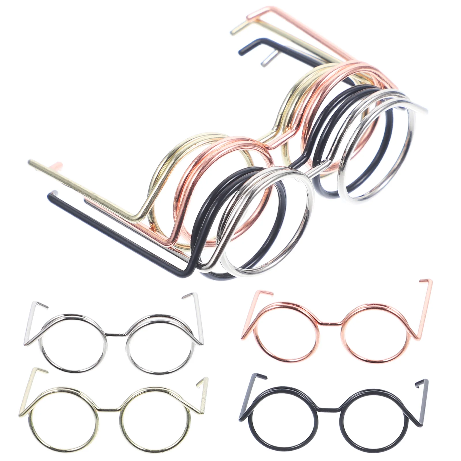 

20 Pcs Mini Glasses Crafts Dolls Eyeglasses Dress Props Sunglasses Accessories Iron Wire Elder