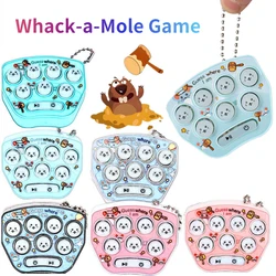Mini Pocket Toy Keychain Whack-a-Mole Kawaii Cartoon Plastic Ornament Gift Video Game Machine Antistress Gift for Kids Adults