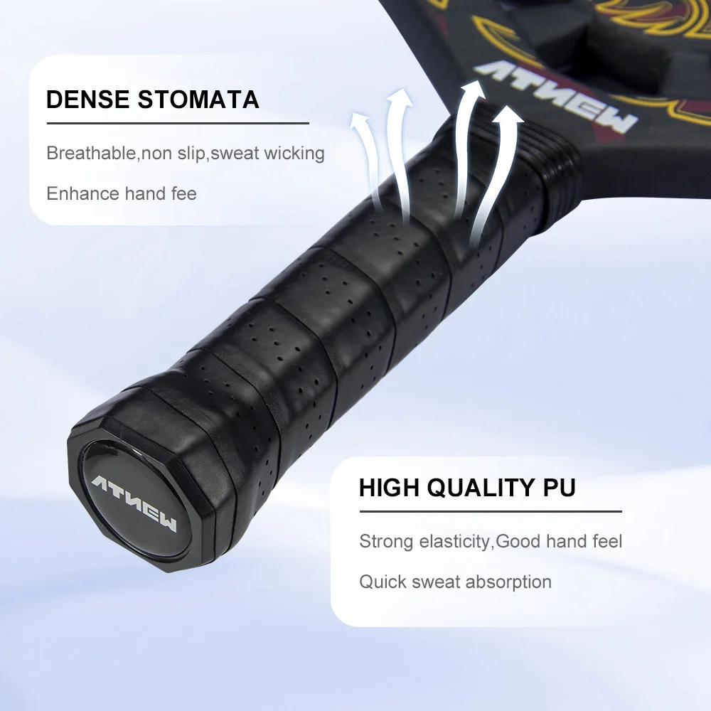ATNEW JSR-342 Dragon Pattern Edgeless Pickleball Paddle Carbon Fiber 3K Surface,Thermoformed T700 Carbon Fiber Picklebll Paddle