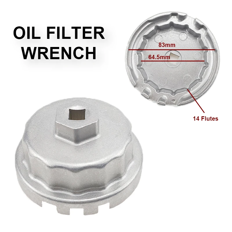 Oil Filter Wrench Professional Oil Filter Wrench For Lexus ES300h GS GX IS LX NX RX For Toyota Rav4 Camry Avalon Sienna Tundra Land Cruiser 64.5mm