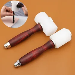 Nylon Material Hammer Tool with Wood Handle Home Hand Tool Suit for Leather Arts Crafts Carving Tools Supplies