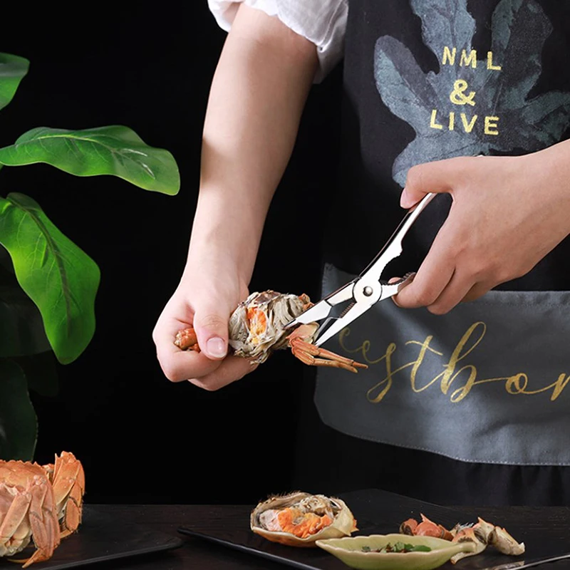 Seafood Tool Set Crab Crackers Picks Spoons Stainless Steel Pliers