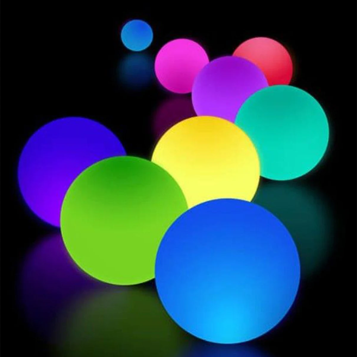 10Pcs Cute Fluorescence Children Toy Ball Colored Boy Bouncing Ball Rubber Kids Sport Games Elastic Jumping Balls Outdoor Toy
