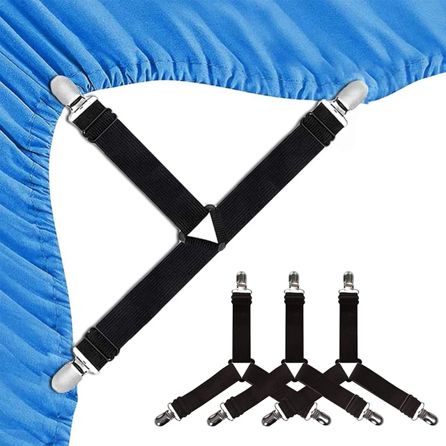 TGOOD Bed Sheet Holder Straps, Mattress Cover Clips to Hold Sheets in Place, Adjustable Bed Bands, Elastic Grippers,Fasteners,Keepers,Suspenders
