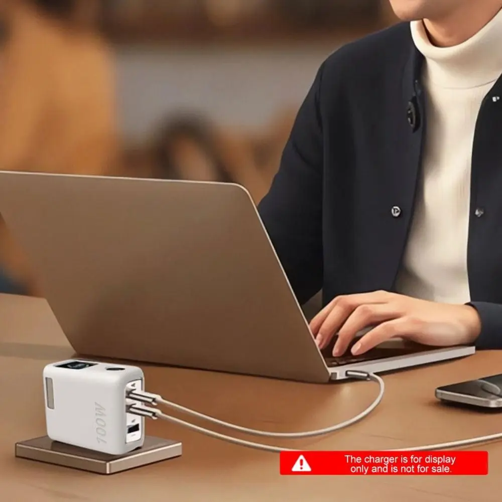 충격 방지 실리콘 케이스 단색 방진 보호 케이스 화면 디스플레이가 있는 Anker 100W 3포트 충전기용 소프트 휴대용