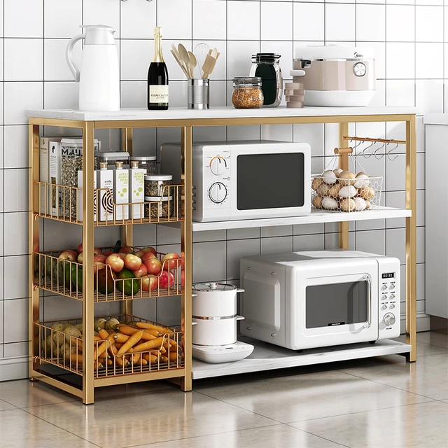 Kitchen Storage Cabinet Microwave Stand  Wood Microwave Stand Storage -  Kitchen - Aliexpress