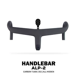 For SL7 SL8 No Logo Full Internal Cable Routing Road Bicycle Handlebar T1000 Carbon Integrated Cockpit Di2 Carbon Handlebar