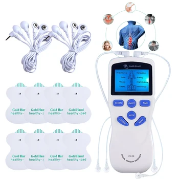 EMS Dual Channel Massager Electric Muscle Stimulator Tens Machine Body Massage Full Body with Electrodes Pads Accessories