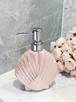 Creative เซรามิคเชลล์เจลทําความสะอาดมือขวดโรงแรมหรูอุปกรณ์ห้องน้ําแชมพูขวดโลชั่นเครื่องจ่ายสบู่ 4