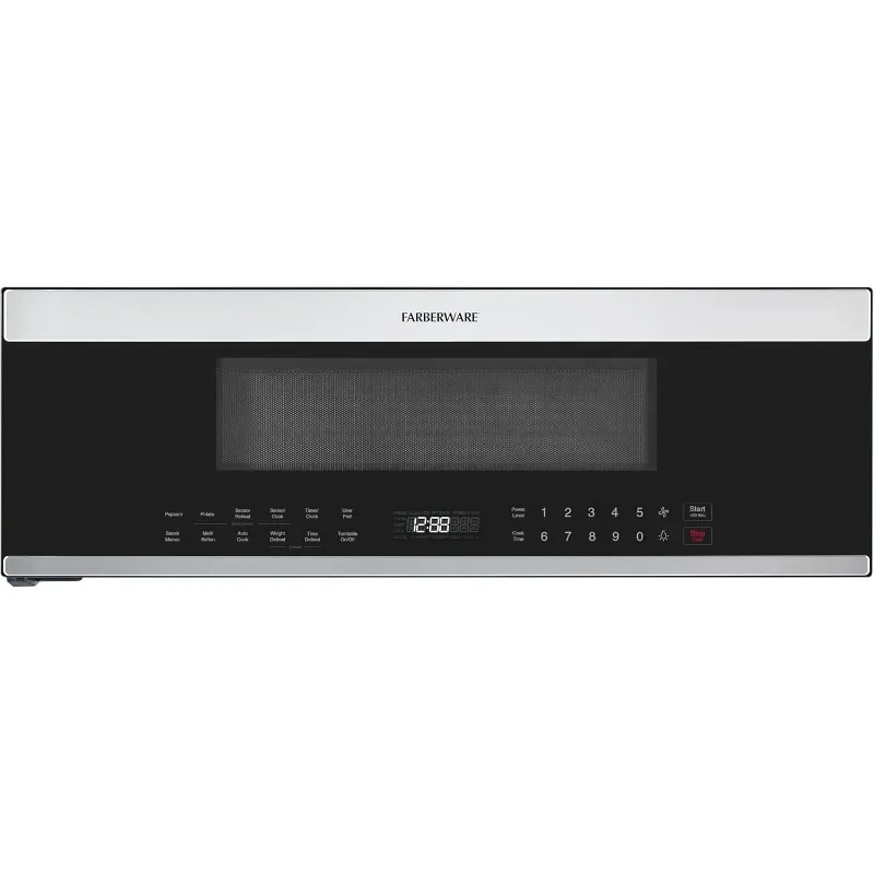 Farberware Over-the-Range Microwave Oven, 1.2 Cu. Ft.-1000W-Auto Reheat, Multi-Stage Cooking, Melt/Soften Feature