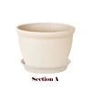 1PC with Tray Round Plastic Flowerpot 4